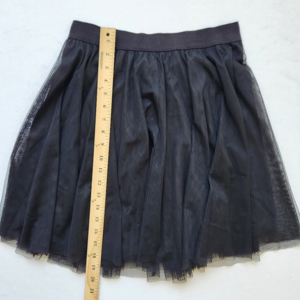 Tulle Balletcore Skirt Black Sheer Mini Fairycore Wednesday Addams Feminine Cute - Picture 10 of 11